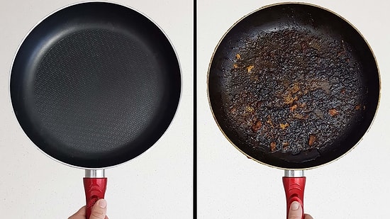 Tuz ve Zeytinyağı Gibi Ucuz Yardımcılarla Yağ Tutmuş Tavaları İlk Günkü Parlaklığına Kavuşturabilirsiniz