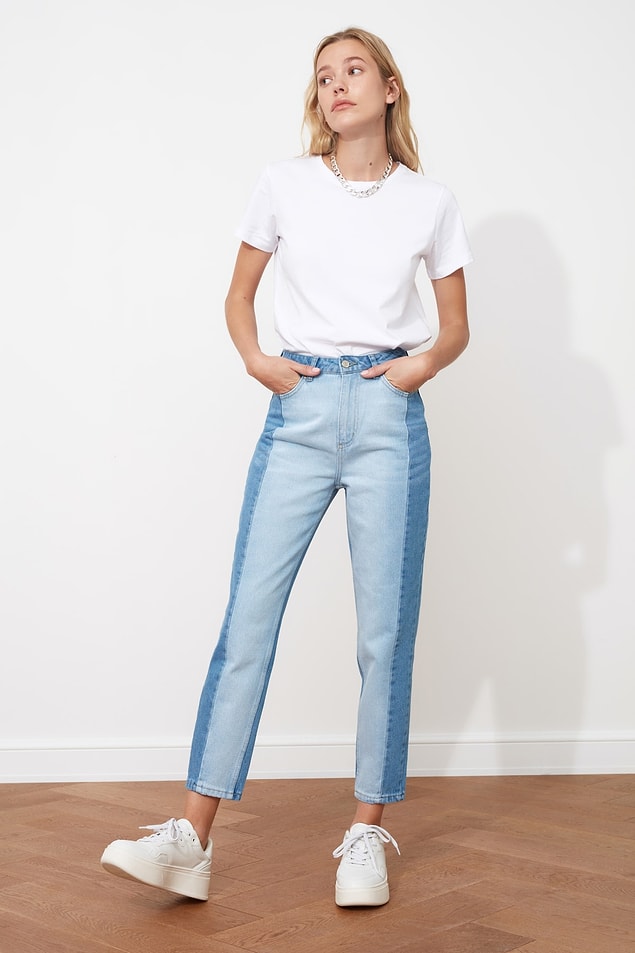 19. Bu bloklu pantolonlar pek moda.