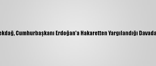 Figen Yüksekdağ, Cumhurbaşkanı Erdoğan'a Hakaretten Yargılandığı Davada Beraat Etti