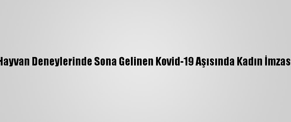 Hayvan Deneylerinde Sona Gelinen Kovid-19 Aşısında Kadın İmzası