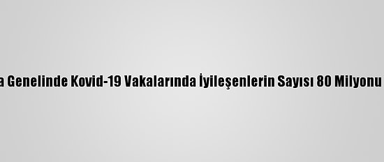 Dünya Genelinde Kovid-19 Vakalarında İyileşenlerin Sayısı 80 Milyonu Geçti