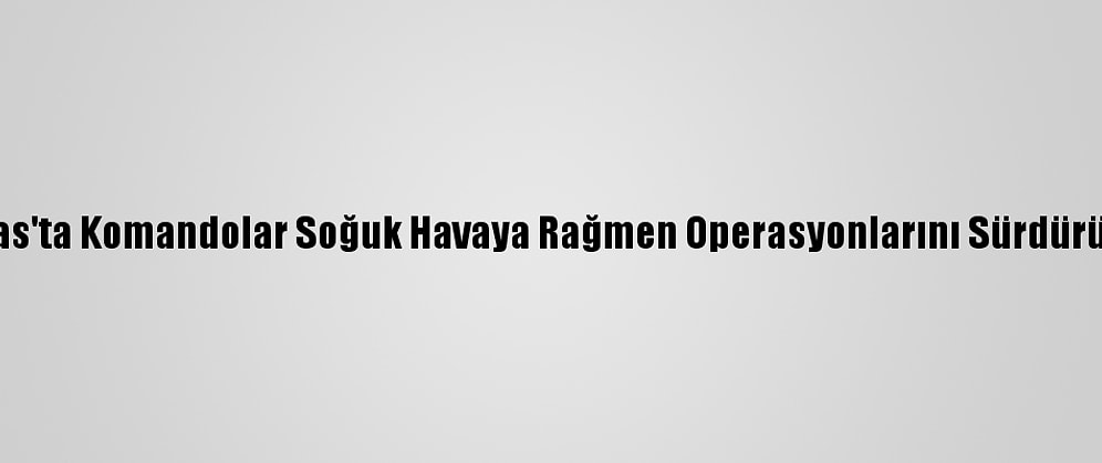 Sivas'ta Komandolar Soğuk Havaya Rağmen Operasyonlarını Sürdürüyor