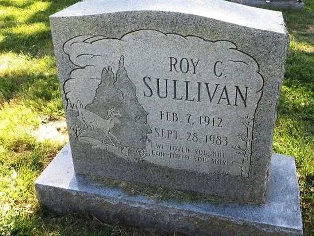 Yıldırımlarla olan bu değişik ilişkisi nedeniyle Roy Sullivan, Guinnes Rekorlar Kitabı'na 'üzerine en çok yıldırım düşen insan' olarak girmeyi başarır.