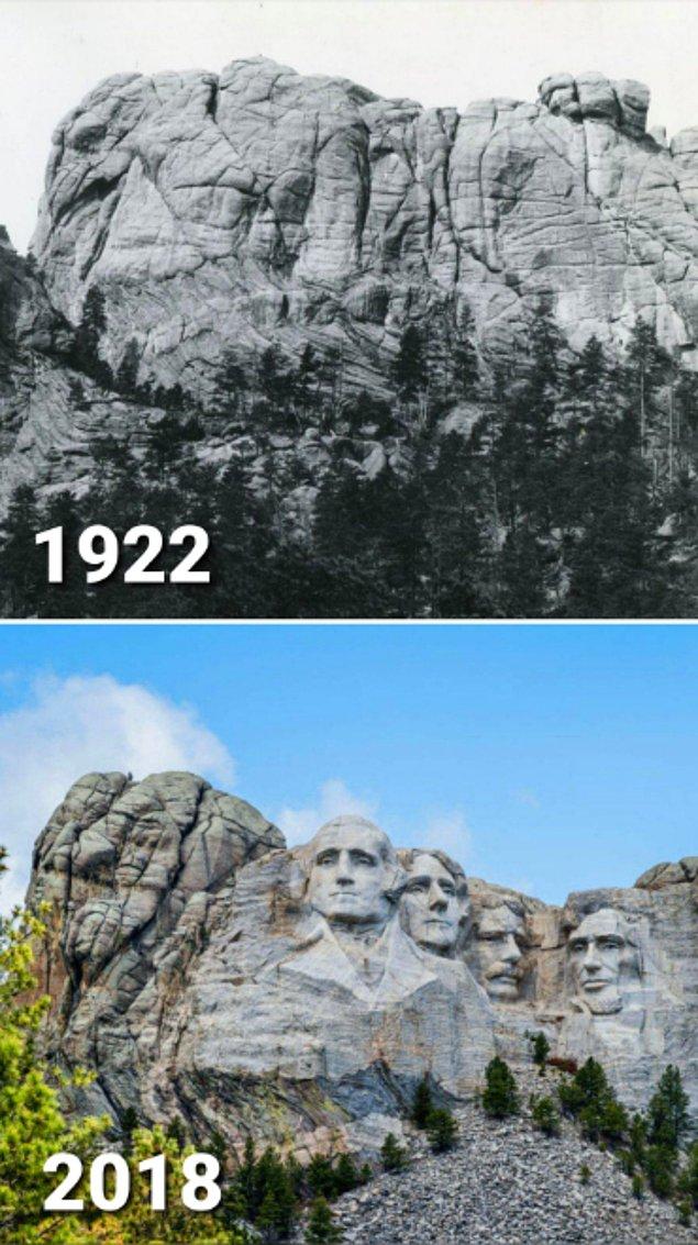 10. Rushmore Dağı Anıtı 1922 ve 2018