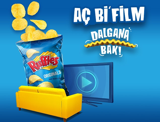 Peki izlerken ne yiyeceğiz? Sen de film - dizi keyfini Ruffles ile taçlandır, ekran başında olduğun her andan keyif al.
