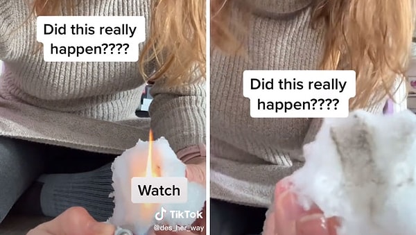 Кажется, снег горит, а не тает при воздействии на него огня