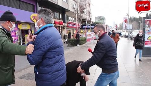 Kanal İstanbul Sorusunun Sorulduğu Sokak Röportajında Ortalık Gerildi, Kavga Çıktı: Ayağım Kaymasaydı Görürdü