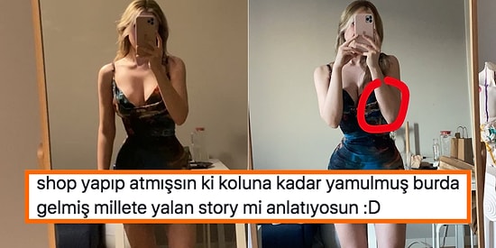 Paylaştığı Elbiseli Fotoğrafına Photoshop Diyen Kullanıcılara Attığı Video ile Ayar Veren Kadın