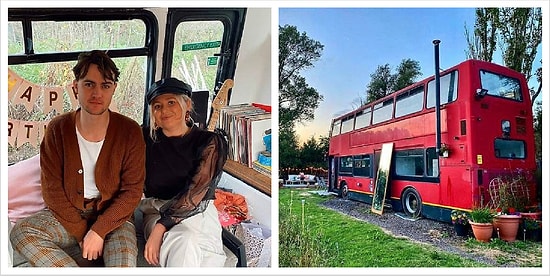 Британская пара отказывается втягивать себя в ипотеку и своими руками превращает двухэтажный автобус в уютный дом (17 фото)