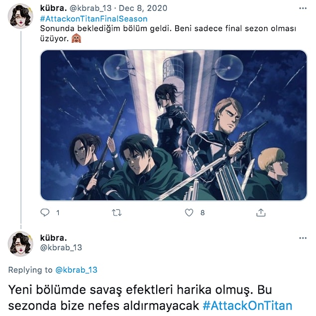 'Biraz da insanlar bu anime hakkında ne düşünüyorlar onlara da bakalım' diyenleri de böyle: