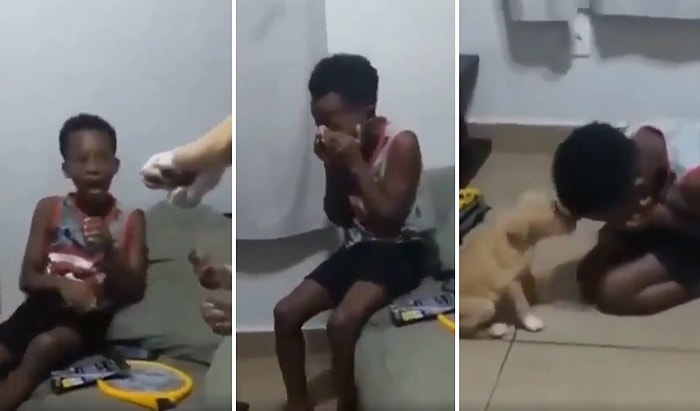 Ailesi Köpek Sahiplenince Mutluluktan Gözyaşlarına Boğulan Çocuk