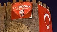 Diyarbakır Kalesi'ne Kürtçe 'Biz Erdoğan'ı Seviyoruz' Pankartı Asıldı
