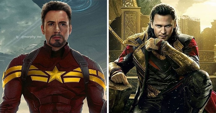 Два в одном: Художник объединяет лица двух героев киновселенной Marvel в одного человека, создавая мэшапы, которые многих сбивают с толку