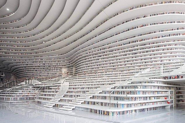 13. Tianjin Binhai Kütüphanesi-Çin