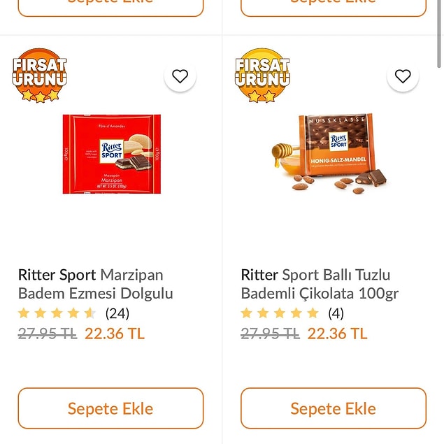 Ne yazık ki bu çikolataların tanesi Türkiye'de 22 TL civarı.