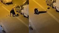 Kadına Şiddet Bitmiyor! Bir Magandanın Sokak Ortasında Uyguladığı Şiddet Kamerada