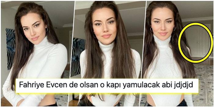 Doğal Güzelliğiyle Dikkat Çeken Fahriye Evcen, Photoshopun Ayarını Kaçırıp Kapı Yamultunca Dalga Konusu Oldu