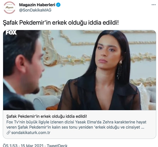 7. Ünlü oyuncu Şafak Pekdemir'in trans birey olduğu iddia edildi!