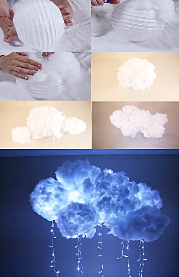 4. Bir dönem viral olan bulut lambalar ise gökyüzünüzü odanıza taşıyor.