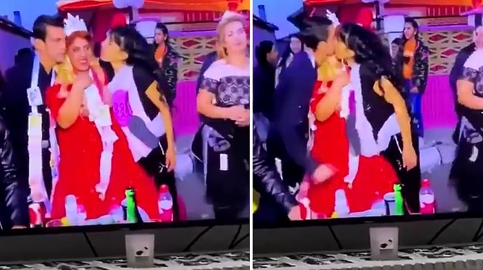 Düğünde Gelinin Gözleri Önünde Başka Bir Kadınla Öpüşen Damat