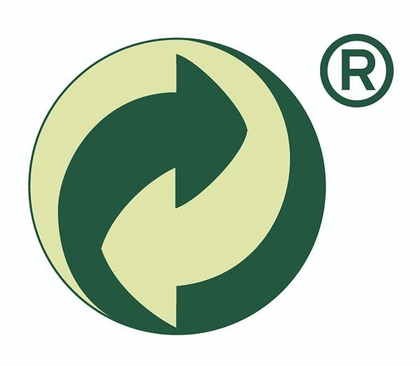 Uluslararası tescilli 'Yeşil Nokta' sembolü.