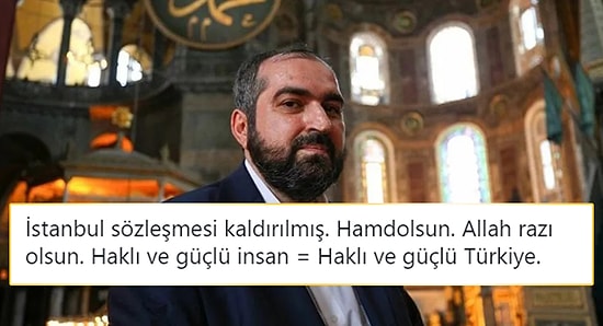 Ayasofya İmamı AKP'nin Etiketinden 'Kadını' Sildi