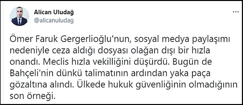 Gergerlioğlu'nun Gözaltına Alınış Şekli Sosyal Medyada Tepkilere Neden Oldu: 'Utanç Verici'