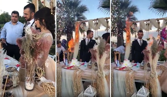 Nişan Yapan Çiftin Samandan Yapılan Konsepti Saniyeler İçinde Alev Alev Yandı