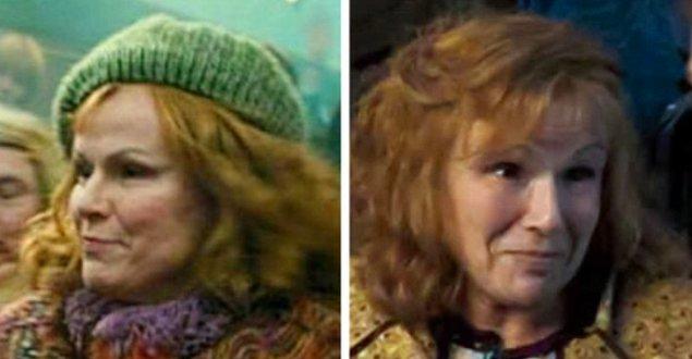 Ron'un annesi Molly Weasley'i canlandıran aktrisin adı Julie Walters'dır.