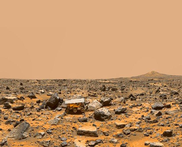 1997 senesinde Pathfinder aracı Mars'a gitmeden önce Hubble Uzay Teleskobu'ndan elde edilen görüntüler Mars'ta temiz ve net bir atmosfer olduğuna işaret eder.