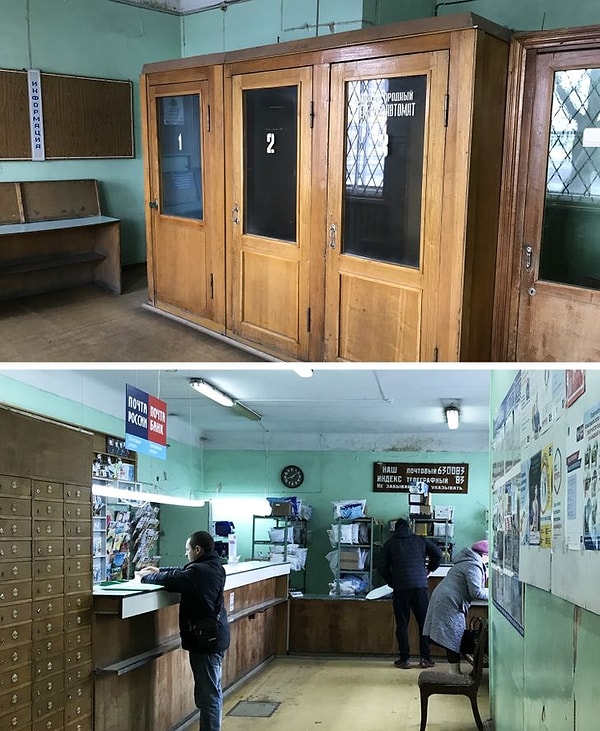 13. Чтобы поговорить по телефону, надо было идти на переговорный пункт, стоять в очереди, потом прислушиваться к каждому звуку из трубки…