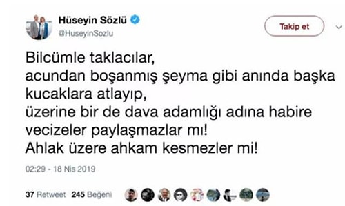 Bahçeli'nin Başdanışmanı Hüseyin Sözlü'ye Şeyma Subaşı'na Hakaretten Hapis Cezası!