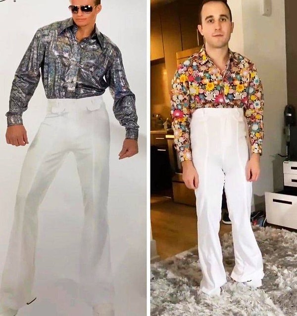 4. "Оцените мои дивные брючата для дискотеки!"