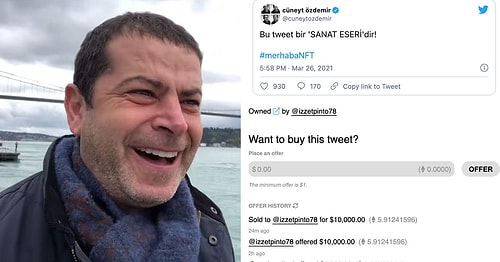 Cüneyt Özdemir, “Bu Tweet Bir ‘Sanat Eseri’dir” Tweetini 10.000 Dolara Sattı! Reaksiyonlar Gecikmedi