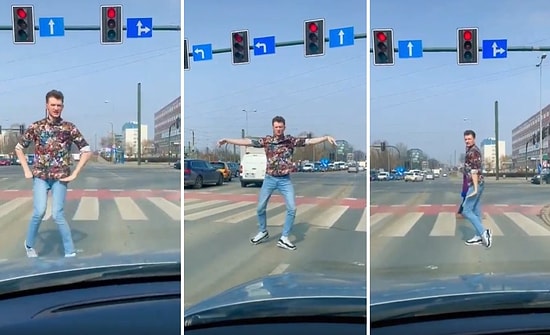 Kırmızı Işıkta Beklerken Yaptığı Dans ile 'Keşke Tüm TikTok Dans Videoları Böyle Olsa' Dedirten Adam
