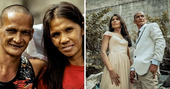 Незнакомец устроил свадьбу-сюрприз для бездомной пары, после 24 лет их совместной жизни