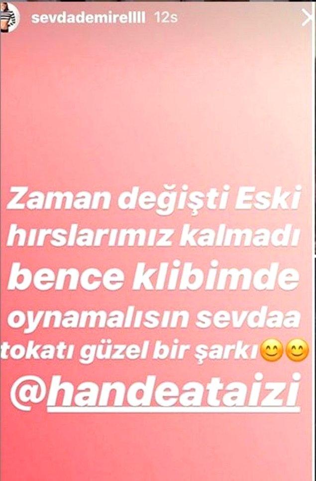 Ancak 1 yıl sonra da Instagram'dan Hande Ataizi'ne şöyle bir teklifle gidiyor. İlginç değil mi?