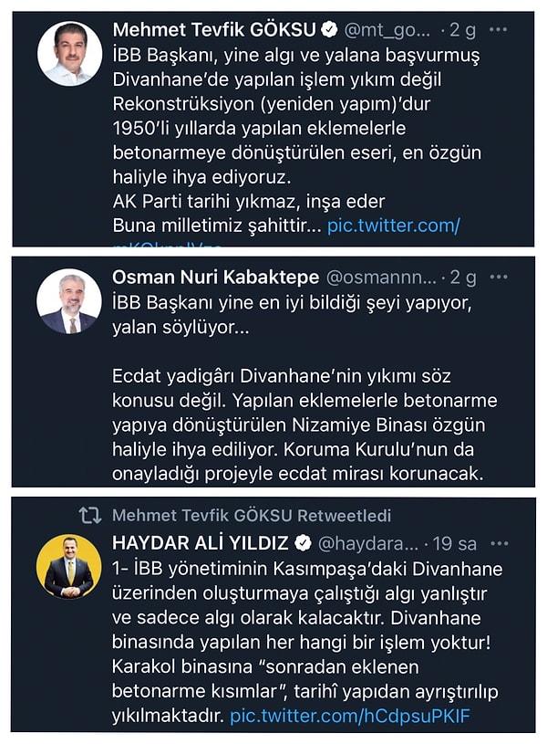 AKP'li isimler, 'yıkım değil yeniden yapım' demişti