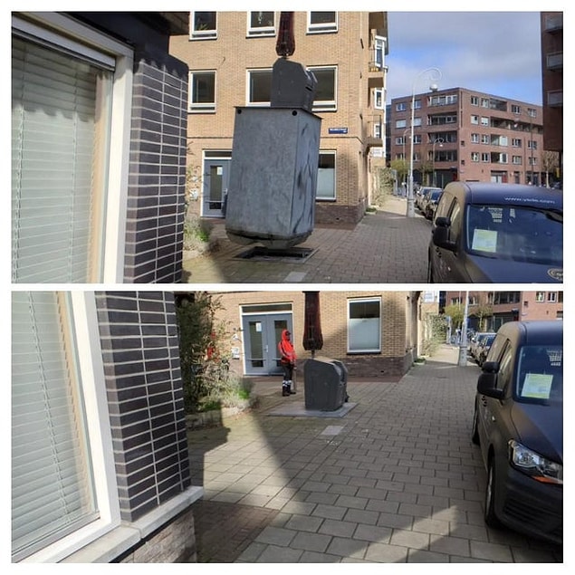 5. Amsterdam'daki devasa çöp kutuları: