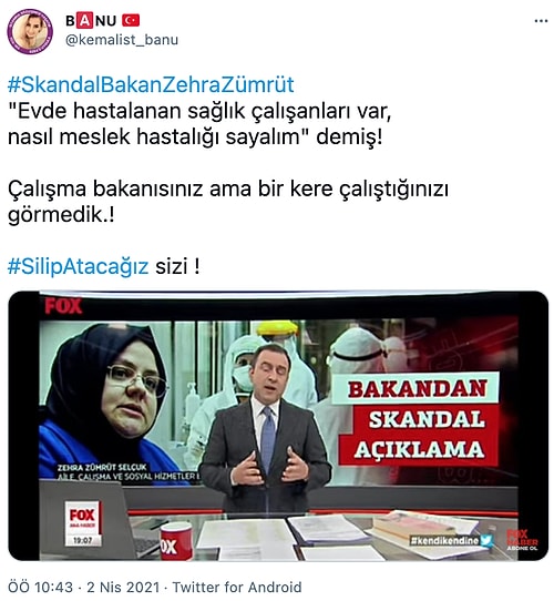 Bakan Selçuk 'Koronavirüsü Nasıl Meslek Hastalığı Kabul Edelim' Sözüyle Sosyal Medyanın Gündeminde