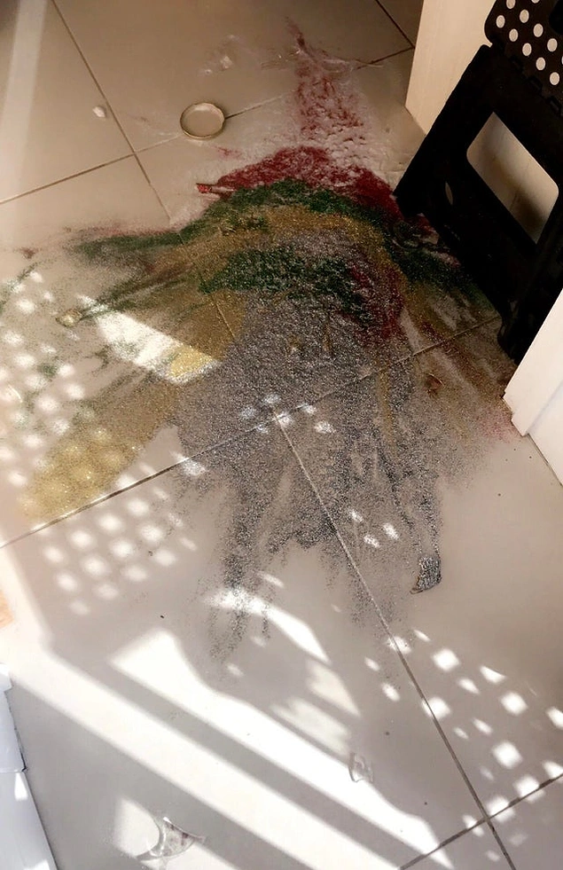 "Hiçbir şey koca bir kavanoz simi yere düşürmekten daha kötü olamaz."