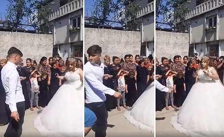 Henüz Yaşları Çok Küçük Olan Gelin ile Damadın Tepki Çeken Düğün Dansı Görüntüleri
