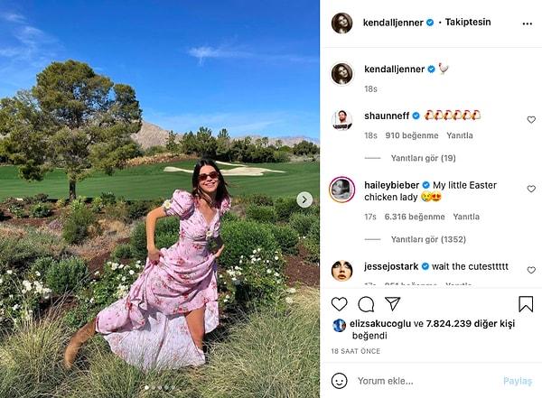 Kendall Jenner da bayramının tadını çıkarmayı ihmal etmedi.