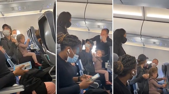 ABD'de 2 Yaşındaki Bir Çocuk Uçakta Maske Takmayıp Yemek Yiyince Hostes Tepki Gösterdi