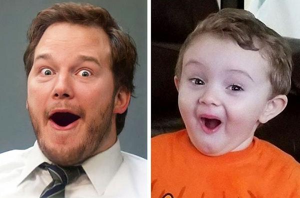8. "3 yaşındaki oğlum ve Chris Pratt - sanki aynı kişi gibiler."