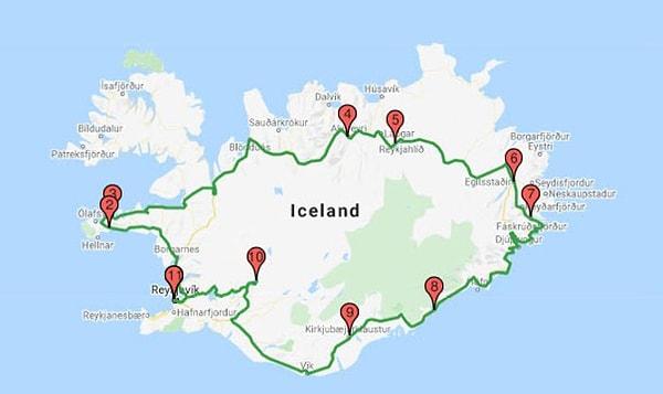 15. 24 saatten daha kısa sürede tüm İzlanda'yı dolaşabilirsiniz.