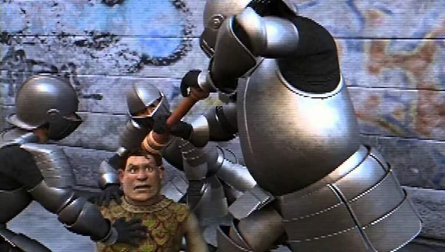 10. Shrek 2 (2004) filminde, biber gazı henüz icat edilmediği için gardiyanlar doğrudan Shrek'in gözlerine biber öğütürler.
