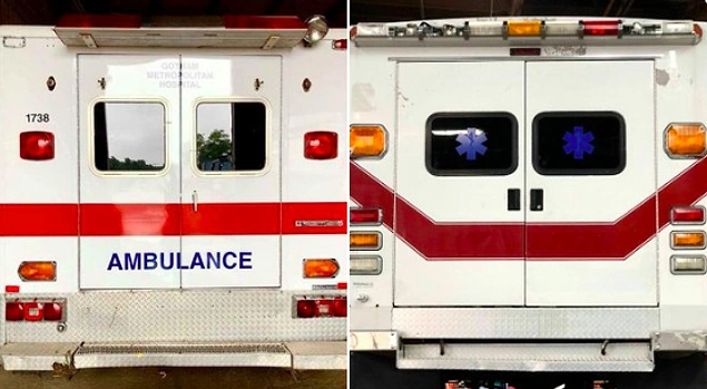 "Joker" (2019) filminde, Gotham şehrinin ambulansları Arthur'un dönüşümünü temsil eder. Filmin başında soldaki ambulanslar kullanırken, Joker'e dönüştükten sonra ambulanslar sağdaki şekle bürünmüştür.