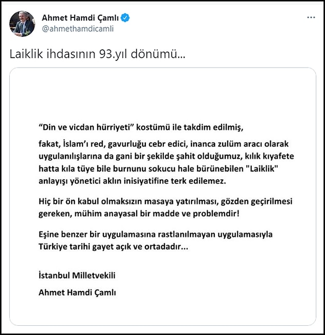 "Anayasal bir madde ve problemdir"