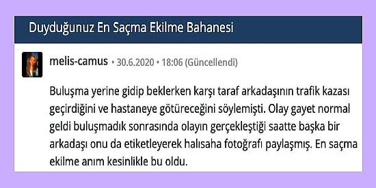 Duydukları En Saçma Ekilme Bahanelerini Paylaşarak Hem Şaşırtan Hem Güldüren Kişiler
